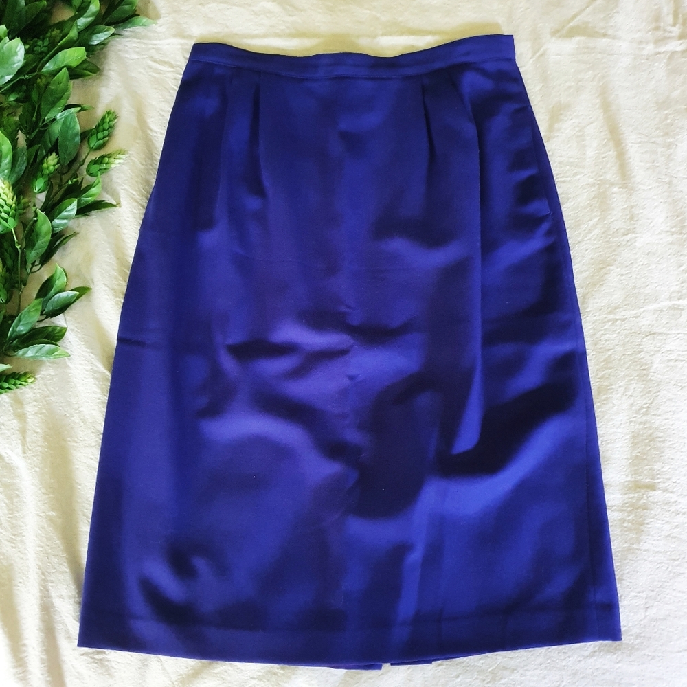 Vintage Wool Pencil Skirt Sz L